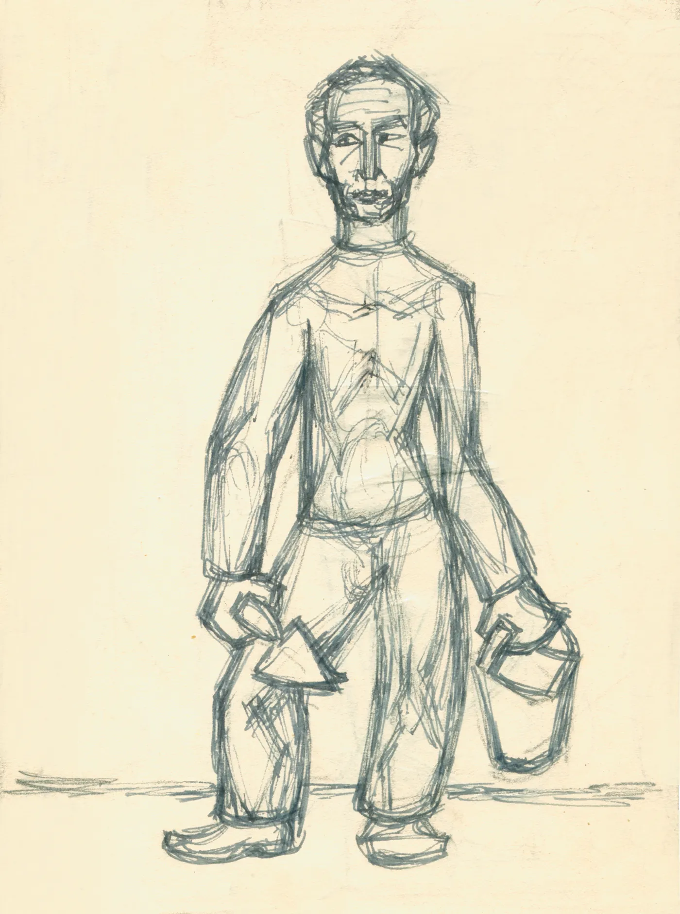 Self-Portrait with a Trowel, 1952