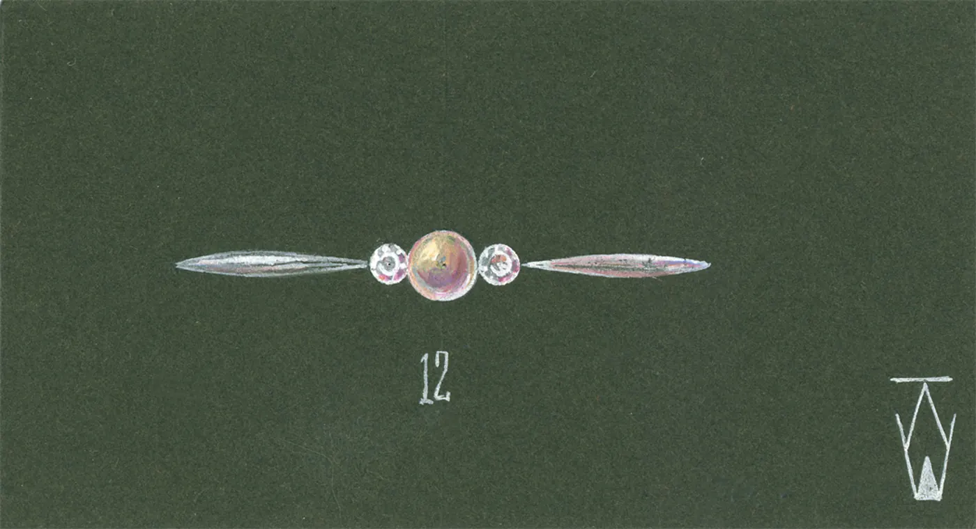 Pendant · Onyx & diamonds — N° 7